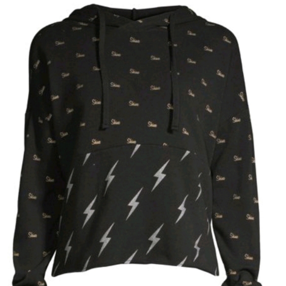 Shine Twin Print Hoodie Large (11-13) Black Soot - Picture 6 of 6